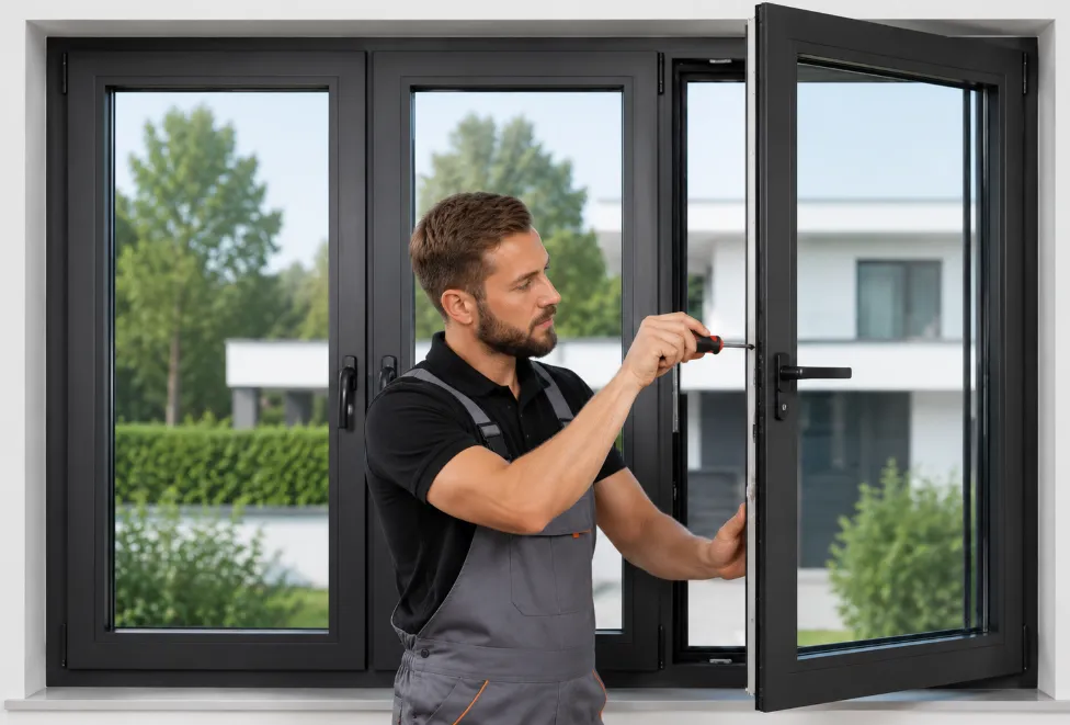 homeguide repair tech fixing a casement window